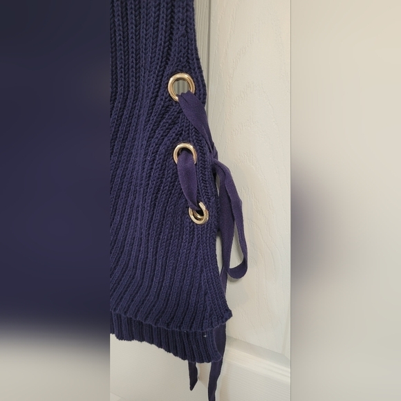 J Lo Cotton Blend Purple Sleeveless Sweater Top Small - Picture 7 of 12